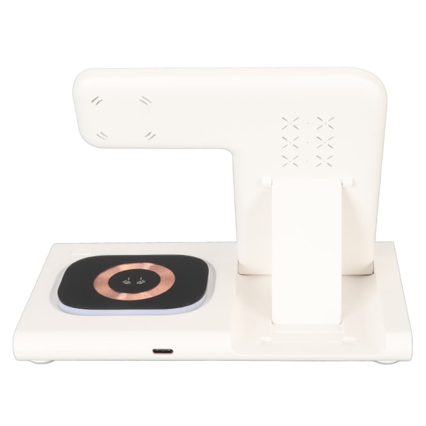 4 i 1 trådlös laddningsstation Vikbart snabbladdningsstationsställ med nattlampa för IPhone för IWatch för IOS-hörlurar