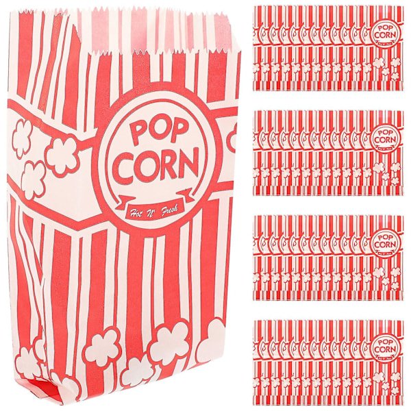 Slinx 100 stk. Popcornposer af papir til fest, store popcornbeholdere til filmaften, pynt til fest