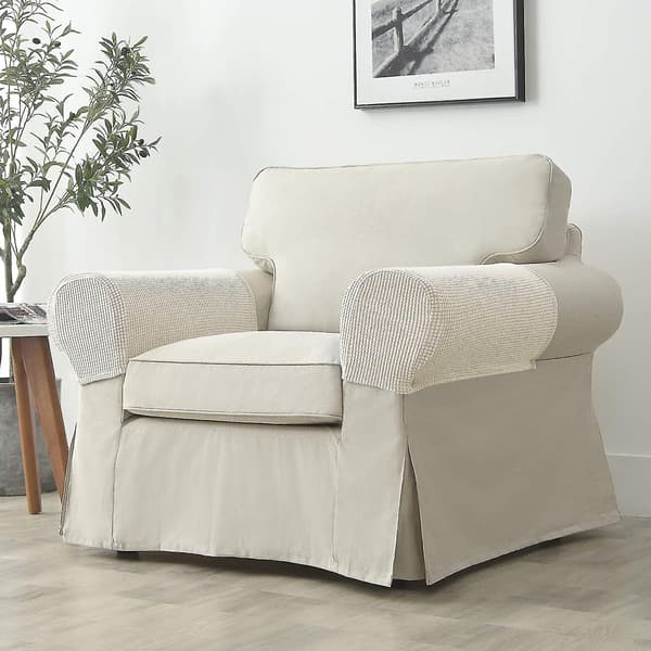 Lænestol armlænsovertræk strækbar sofa armlænsovertræk armlænsovertræk til stole Cream