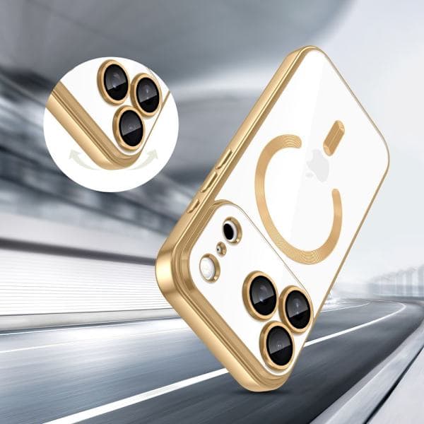 Passer for Tech Protect iPhone 17 Pro Deksel MagSafe MagFlex Shining Gold