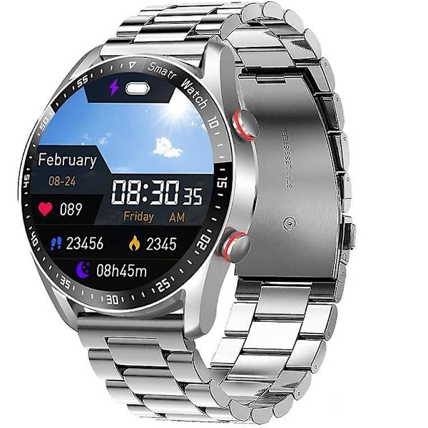 Smartwatch med Bluetooth, fuld touch-skærm og sundhedsovervågning