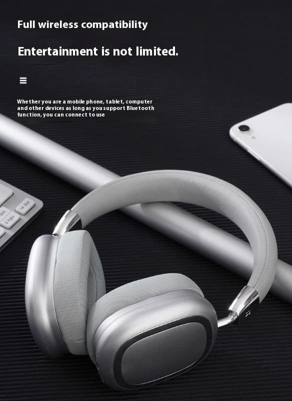 Trådløse hovedtelefoner Bluetooth 5.3 Hifi Stereo Lyd med On-Ear Volume Control Mørk Sort