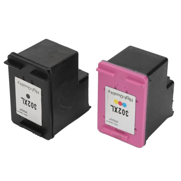 2 pcs 302XL Ink Cartridge High Density Sponge Durable ABS Compatible with HP Envy Officejet Printers