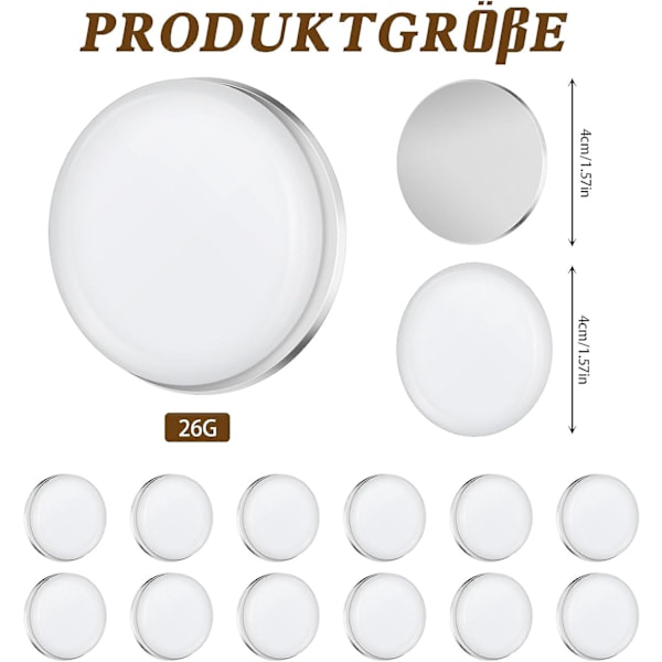 12st Starka Magnetiska Duschdraperityngder, Runda Magnetiska Draperityngder, Förhindrar att Duschdraperiet Blåser Runt