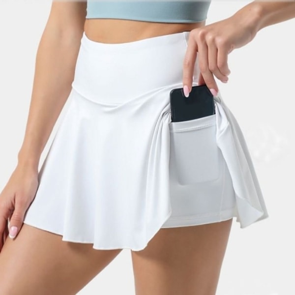 Running shorts Tennis skirt white XXXL