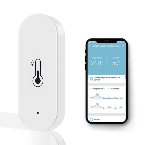 WiFi Temperatur- och Fuktighetssensor Inomhus Termometer Hygrometer