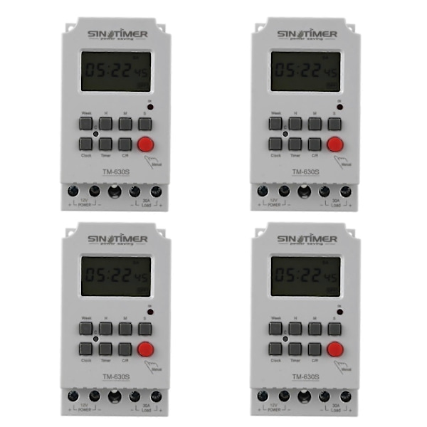 Sinotimer Tm630s-4 12v Sekuntikellokytkin Suuri Näyttö Ohjain