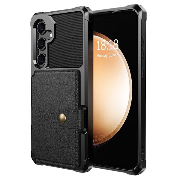 Galaxy A55 5G Kuori Magneettisella Lompakolla Musta