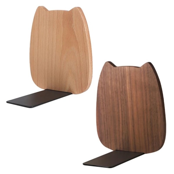 Magasinholder i træ til skrivebord, 11,4 cm L x 9,9 cm B x 12,7 cm H, Sort Valnød