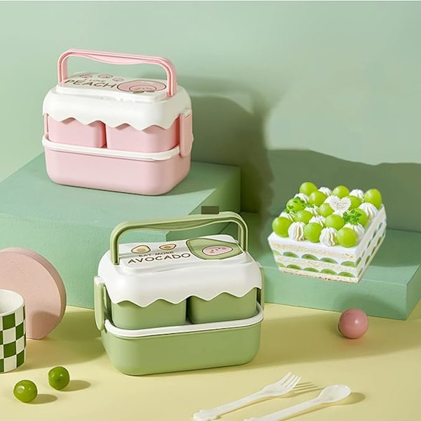 Matlåda, bento box för pojkar, gröna matlådor för barn