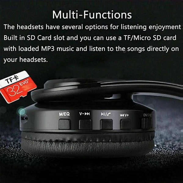 Gamingheadset Hörlurar Bluetooth Surroundljud Stereo Trådlösa Öronsnäckor USB Med Mikrofon Färgglada Lampor PC Laptop Headset (Vit)