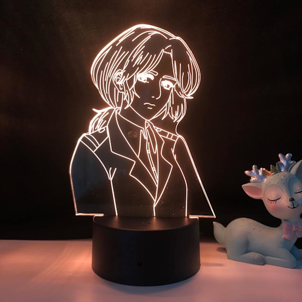 Kimetsu Tanjiro Kamado Figur LED Nattlys for Barnerom Dekor Nattlampe Barn Skrivebord 3D Lampe Demon Slayer Gave