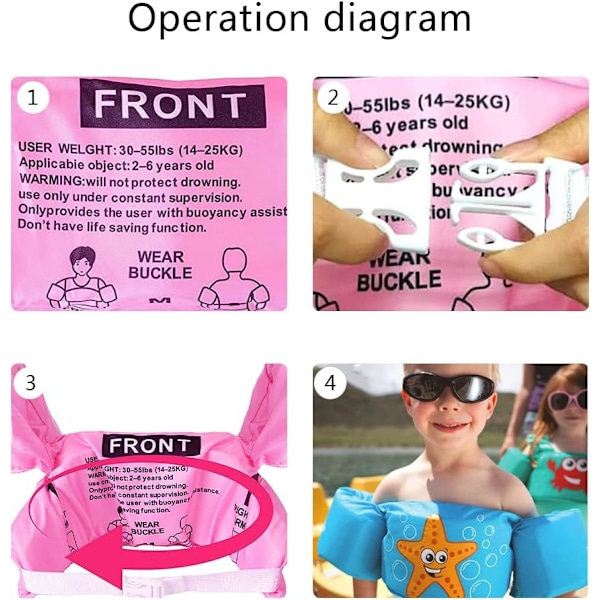 Simväst för barn, armbandsväst för barn, simarmband, simning för barn{EE}
