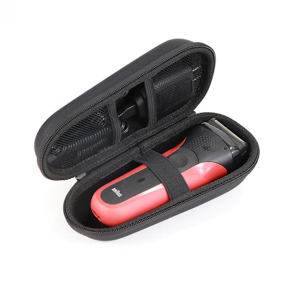 Etui for Braun Series 3/5/7/9 barbermaskiner for menn, hardt reiseetui (svart)
