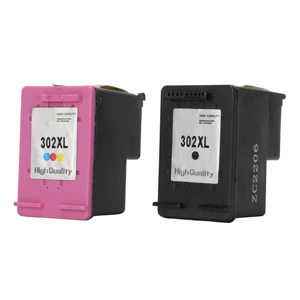 2 pcs 302XL Ink Cartridge High Density Sponge Durable ABS Compatible with HP Envy Officejet Printers