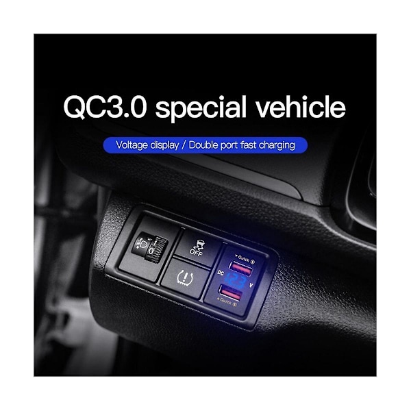 36W Autolaturi Tupla USB Pikalataus Autotarvikkeet Punainen Valo
