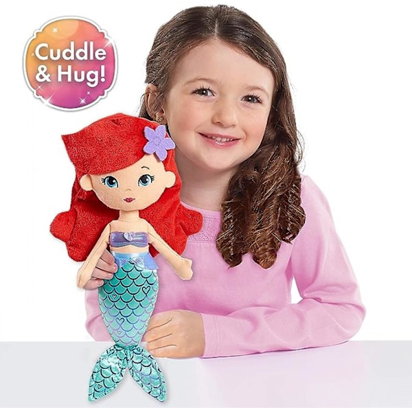 SSRGV Prinsesse Så Sød Prinsesse Ariel, 30 cm Plys med Rødt Hår, Den Lille Havfrue, Fødselsdagsgaver
