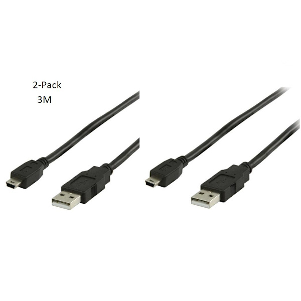 2-pack PS3 Laddningskabel 2m Playstation 3