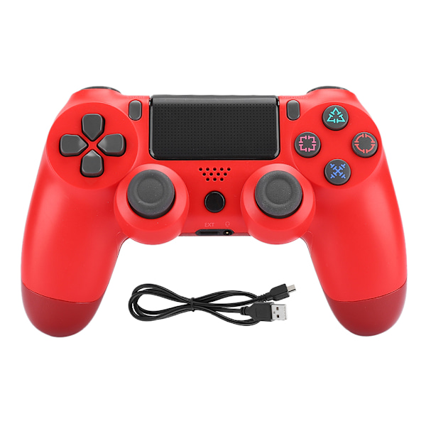 Plastic ABS V2 Wireless Bluetooth Game Controller with Intelligent Gaming Software and Headphone Jack for PS4, Red