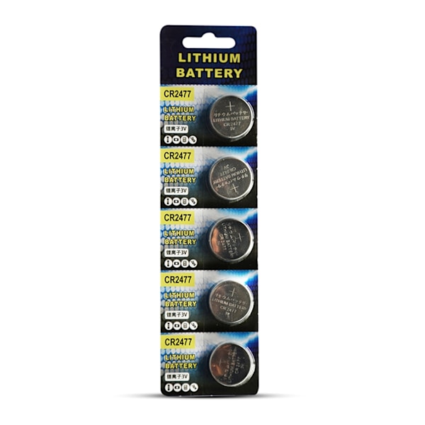 Sæt med 5 CR2477 Knapcelsbatterier CR 2477 Møntcellebatteri 3V Lithium Batterier til DIY-projekter og håndværk
