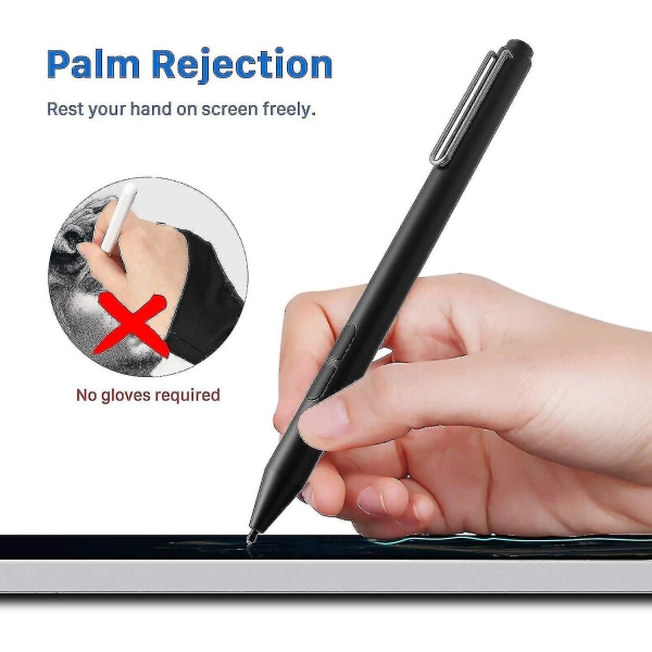 Uogic Pen For Microsoft Surface, [uppgraderad] 4096 Tryckkänslighet Palm Rejection Stylus, kompatibel med New Surface Pro 8 & Pro 7/laptop Studio/g