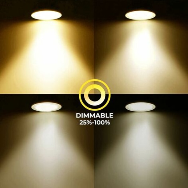 35W GU10 Halogenpærer Dimbar, GU10 Pærer Spotlights 220-240V 360lm 2700K Varmhvit, Diameter 5CM, 10-pakning H219.ca{EE}