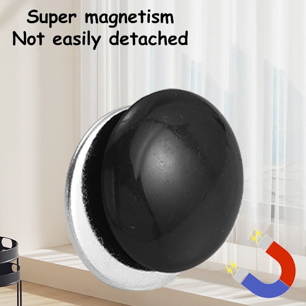 Förpackning med 8 duschdraperityngder, draperityngder, svarta runda magnetiska duschdraperityngder, draperityngder, utomhus duschdraperityngder för