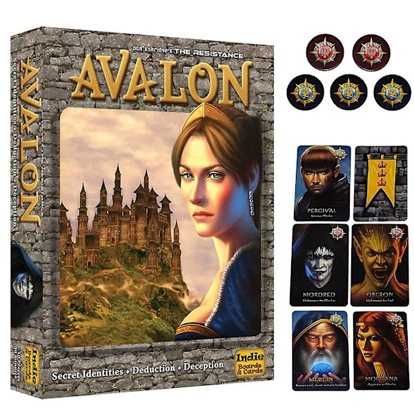 The Resistance Avalon Card Game Indie Board & Cards Social Deduction Party Strategy Card Game Board Game-WELLNGS