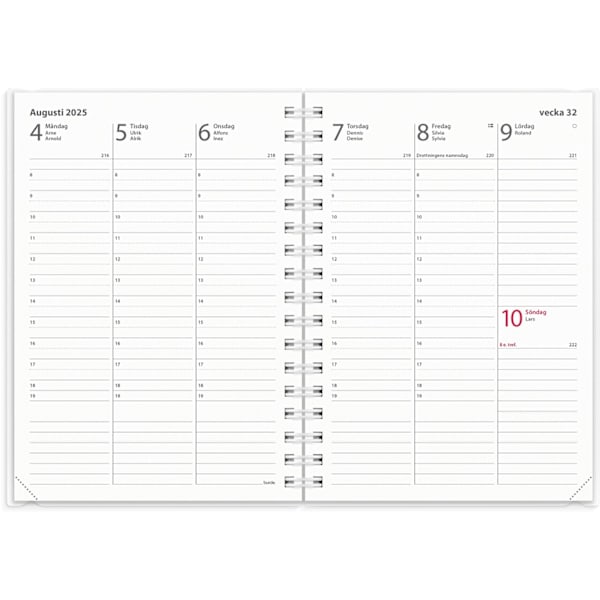 Kalender 2025 Ugentlig A6 4-i-1