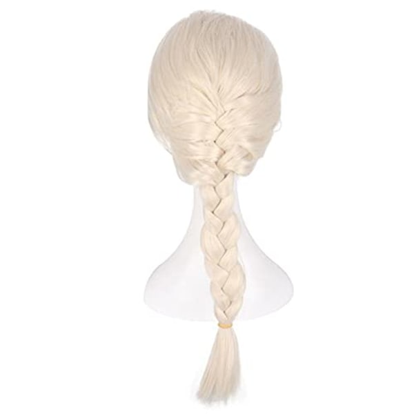 Blond flettet Elsa Cosplay parykk Syntetisk hår parykk Halloweenfest Daglig kostyme parykk (For barn og voksne)