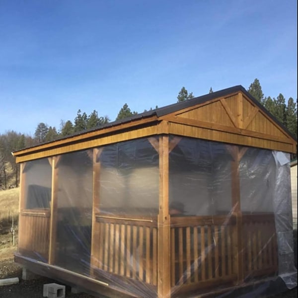 2x10m Transparent Polyeten Växthusfilm, Extra Tjock Trädgårdsplast, Folietunnelanvändning 10 m