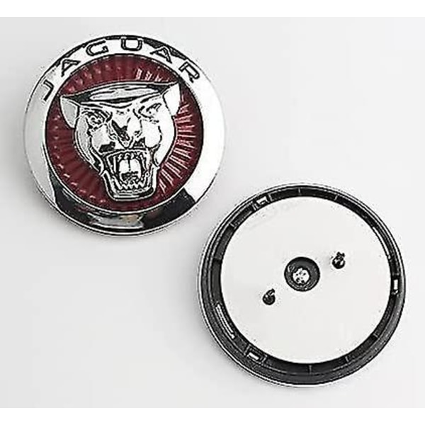 2.83 Tommers Front Senter Grill Emblem Passer Jaguar XF, Merke Dekal For XF Klistremerke Emblem (Rød)