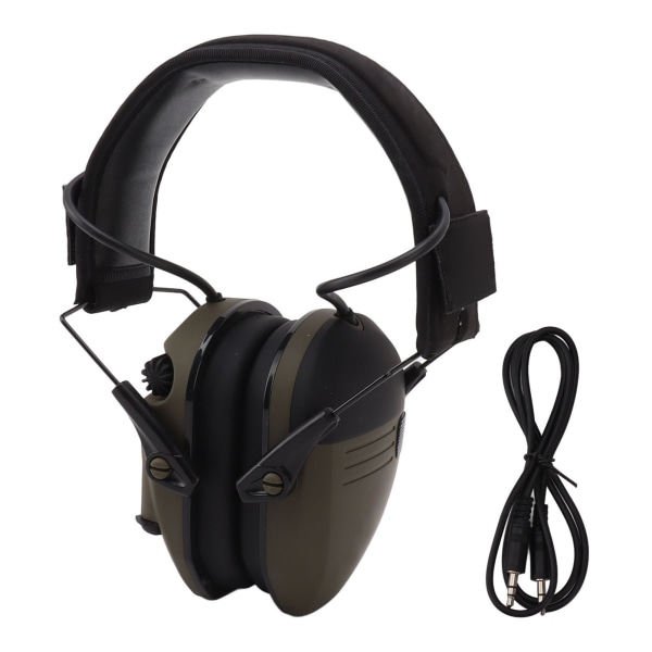 Melunvaimennuselektroniset kuulokkeet Melunvaimennus Taitettava ABS Säädettävä pääpanta Turvallisuuskuulosuojaimet Niittotöihin Vihreä