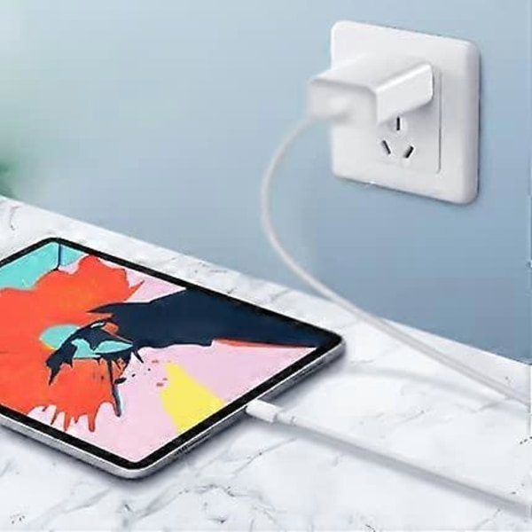 USB A til USB-C-kabel for iPad Pro 11-tommer, iPad Pro 12,9-tommer, iPad 10,9-tommer, iPad Mini 6. generasjon, hurtiglader {hh]