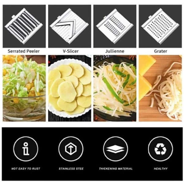 Multifunctional Cutter Stainless Steel Grater Peeler Set Cheese Grater Cabbage Grater Kitchen Utensils 4 In 1