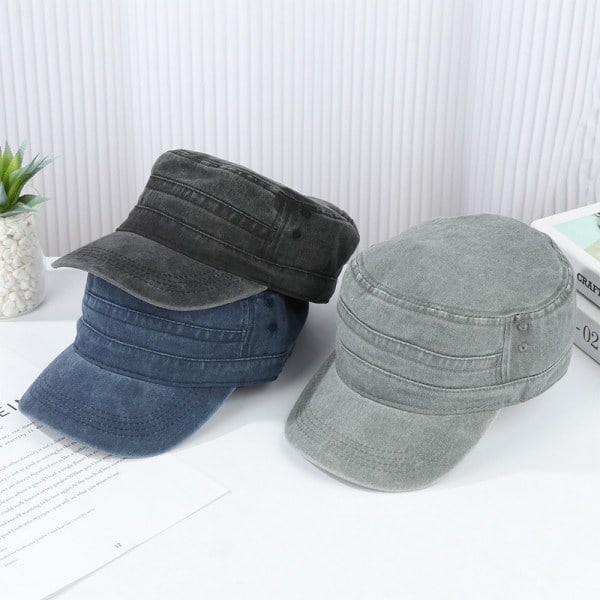 Herre Dame Camouflage Army Hat Camo Militær Cadet Kamp Kasket - army green