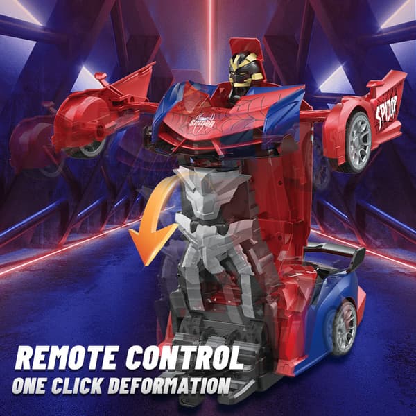 Spider Transform RC Auto Lelu Silmillä Ja Valolla Kaukosäädin Auto Deformaatio