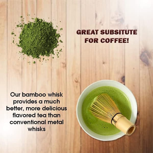 Matcha-vispset i bambu med sked och hållare, traditionell japansk teceremonisats, rosa