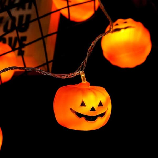 Halloween lyskæde, LED græskar, udendørs dekoration