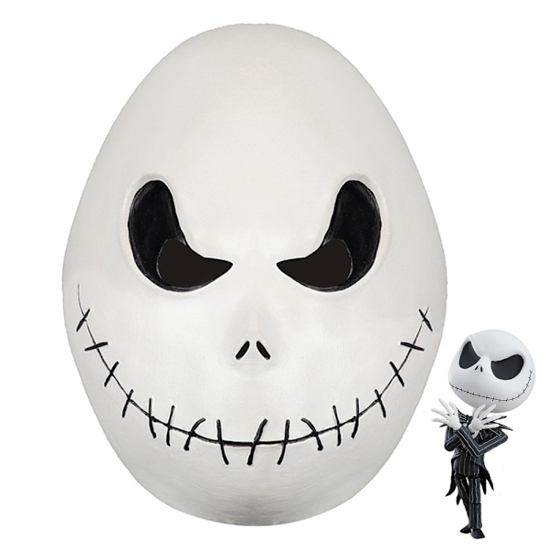 Painajainen ennen joulua Jack Skellington Cosplay Naamio Halloween Juhlat Hieno Puku Rekvisiitta