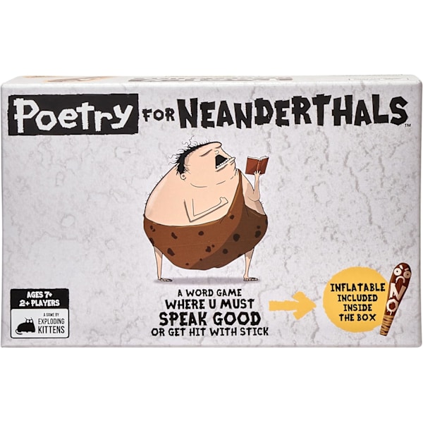 Poetry for Neanderthals från Exploding Kittens - Kortspel för vuxna, tonåringar och barn - Roliga familjespel{EE]