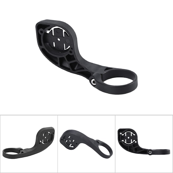Kestävä muovinen polkupyörän ohjaustangon tietokoneen GPS-teline Garmin Edge -laitteelle (musta) 0.2