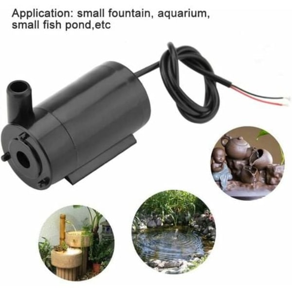 5 st mini vattenpump, 3W 220V DC 3V-5V dränkbar plastpump för akvariumfontän