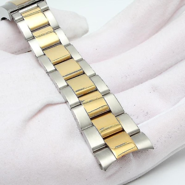 Watch för Rolex män - Finjusterande dragknappspänne, watch i rostfritt stål
