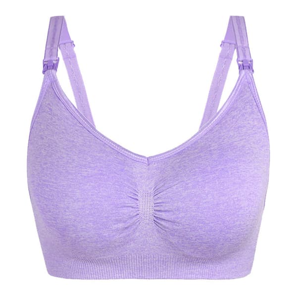 Ventetøj front åben spænde plus size amme-bh - Lilla M