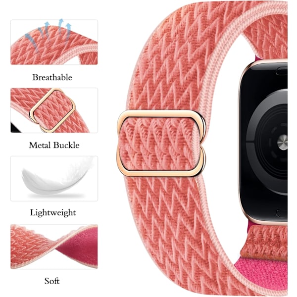 Joustava nailon Apple Watch -yhteensopiva ranneke 38 mm 15-pakkaus - Wave 15pack-Wave 38mm/40mm/41mm