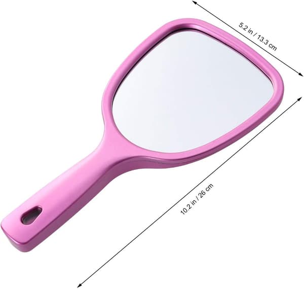 Handheld Mirror with Handle, 2X and 3X Magnification, Double-Sided
