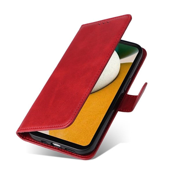 SKALO Samsung A15 5G PU-Läder Plånboksfodral - Flera färger Red Röd