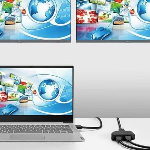 Dual Screen HDTV Splitter 1080P 1 Input 2 Outputs Switch Perfect for TV