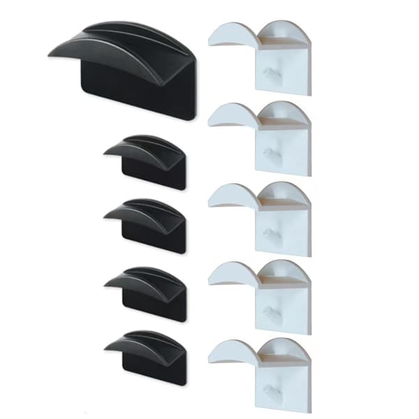 10 stk. hatteophængsarrangør - vægmonteret baseballkasketsholder, sort Black